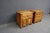 Pair of Ethan Allen nightstands in a warm honey-toned birchwood. The set includes one cabinet-style nightstand with a...
