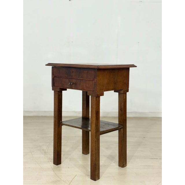 Wood Antique Gründerzeit Biedermeier Sewing Table in Pine, 1890s For Sale - Image 7 of 14