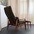 1960s Danish Modern Reclining Lounge Chair Ottoman Set by Søren Ladefoge for Sl Mobler For Sale In New York - Image 6 of 10