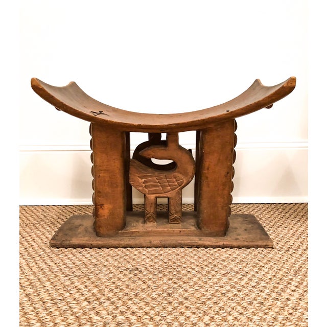 Wood 1950s Vintage Wood Carved Ashanti Stool For Sale - Image 7 of 7