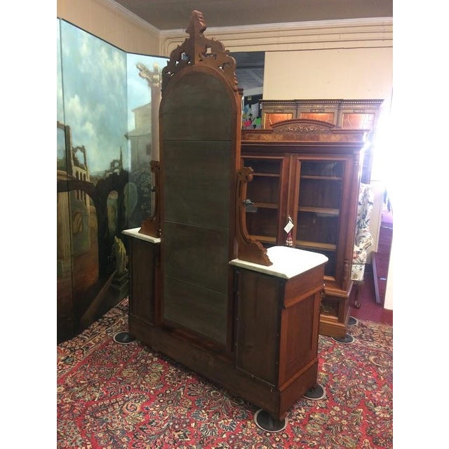 Antique Dressing Mirror, Full Length Victorian Dresser Mirror For Sale - Image 15 of 17