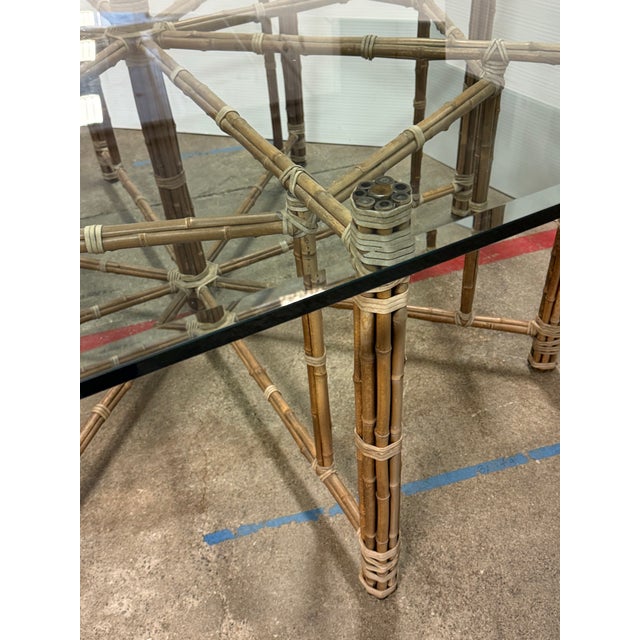 Contemporary McGuire Furniture Late 20th Century Octagon Dining Table For Sale - Image 3 of 12