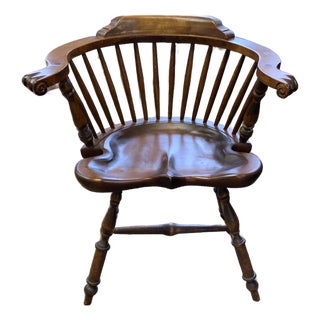 20th Century Reproduction of Antique Windsor Low Back Arm Chair For Sale
