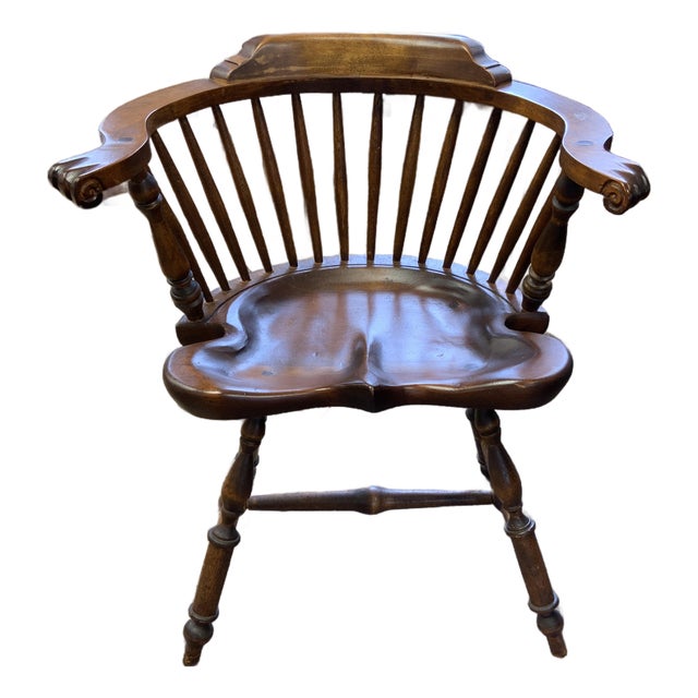 20th Century Reproduction of Antique Windsor Low Back Arm Chair For Sale
