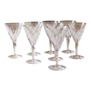 1940, Royal Leerdam "Contessa" Crystal Claret Glasses - Set of 8 For Sale
