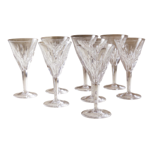 1940, Royal Leerdam "Contessa" Crystal Claret Glasses - Set of 8
