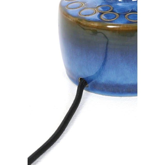 Danish Ceramic Model 972 Table Lamp with Jute Lampshade from Søholm, 1970s For Sale - Image 4 of 15