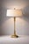 Hollywood Regency Late 20th Century Tall Neoclassical Buffet Lamps in Sunlit Aged Brass With Twisted Columns & Custom Low-Profile Linen Shades - a Pair For Sale - Image 3 of 8