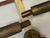 Vintage Chinoiserie Glass Torch + Metal Wall Sconces, Pair For Sale - Image 9 of 12