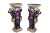 A lavish pair of massive Venetian / Neo Grecian style sculpture pedestals. Made from bronze with a vibrant polychrome...