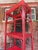 Red Vintage Rattan Etagere Bookcase in Vermillion Red With Faux Tortoise Shell Finish - Newly Painted For Sale - Image 8 of 12