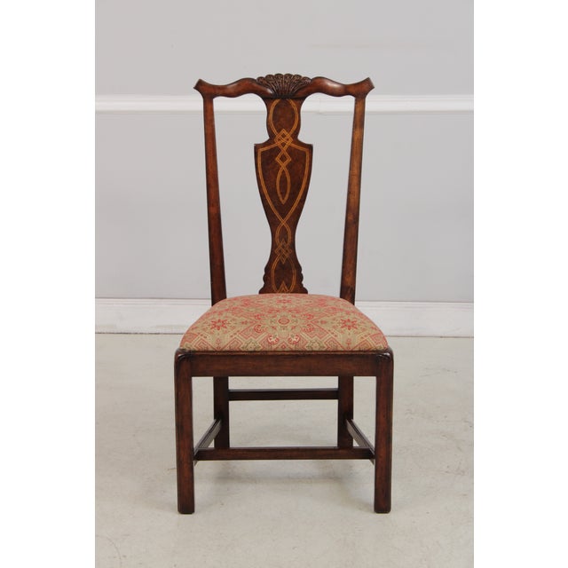 Chippendale Set of 10 Jonathan Charles Mahogany Chippendale Style Dining Chairs For Sale - Image 3 of 16