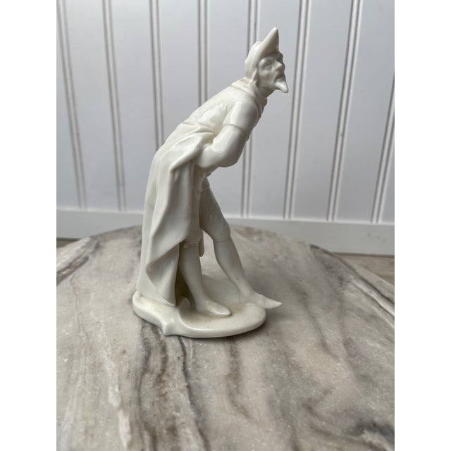 Nymphenburg Bustelli Pantalone Figurine White Porcelain Commedia Dell'Arte 7" For Sale In Boise - Image 6 of 11