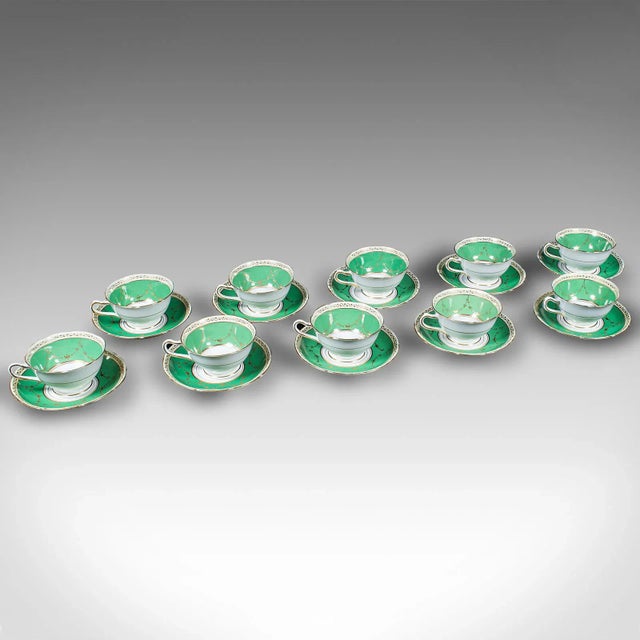 1930s 1930s Vintage English Ceramic 10 Person Tea Set For Sale - Image 5 of 11