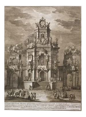 Edificio con Loggiato per l'estrazione del Lotto - by Giuseppe Vasi - 1776 1776