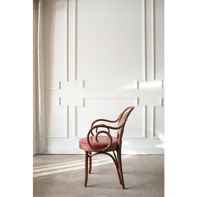 Maroon Vintage Cafe Armchairs by Shelby Williams Industries in the Style of Micheal Thonet , Set of 6 For Sale - Image 8 of 18