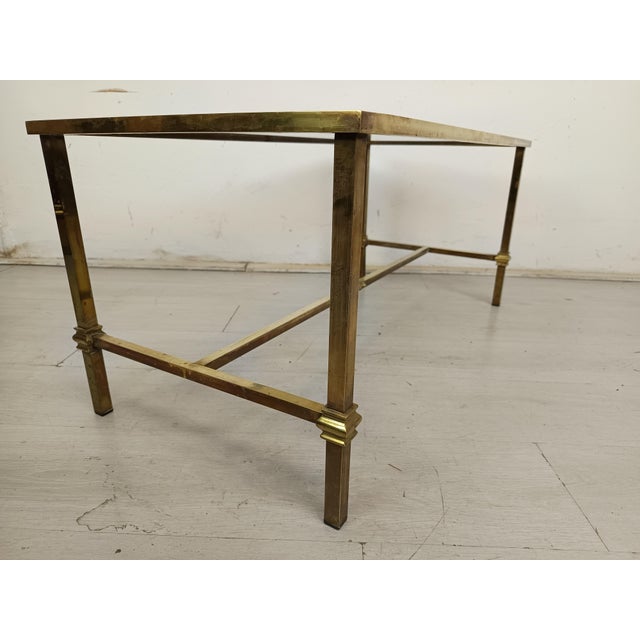 Vintage Gold Brass Coffee Table, 1950s For Sale - Image 6 of 18