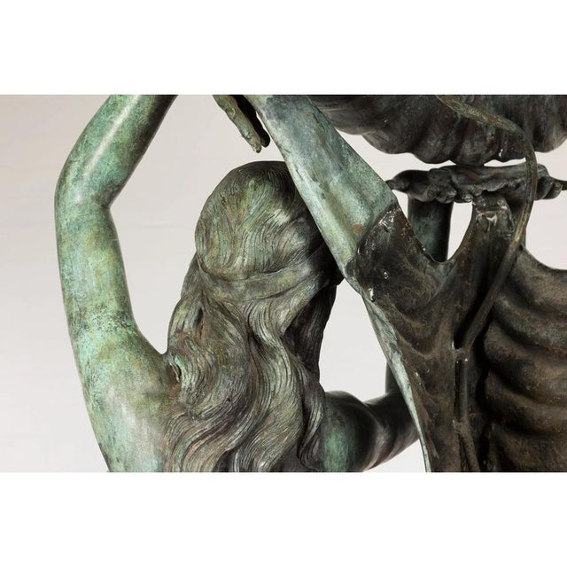 Verdigris Bronze Greco Roman Inspired Three Nymph Fountain For Sale - Image 8 of 18