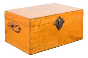 Chinese Early 20th Century Elmwood Blanket Chest with Brass Hardware