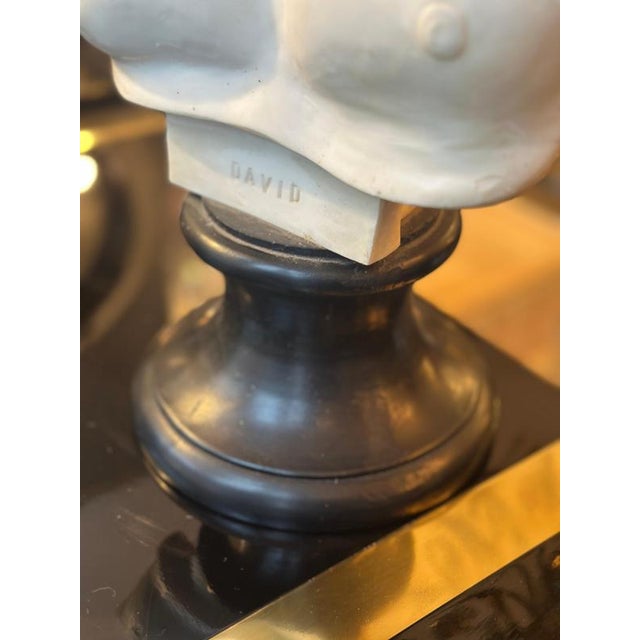 Composite Marble Bust of David For Sale - Image 9 of 11