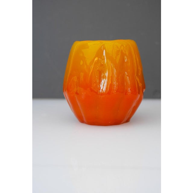 Mid-Century Modern Brutal Art Glass Candleholder by Göte Augustsson Ruda Glasbruk, 1970s For Sale - Image 12 of 16