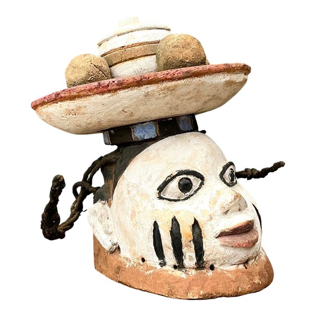 Vintage Hand Carved Bust of Man For Sale