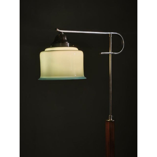 1930s Czech Art Deco Adjustable Floor Lamp with Table, 1930s For Sale - Image 5 of 15