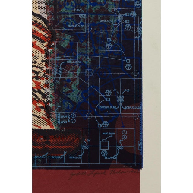 Contemporary Judith Lipnik Perlow Column Series VI 2003 Signed Serigraph in Colors on Paper U For Sale - Image 3 of 3