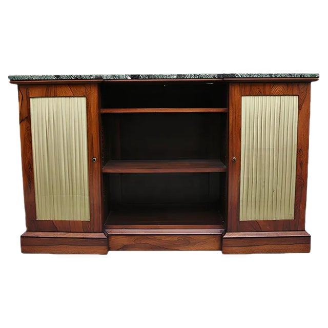 19th Century Rosewood Breakfront Cabinet For Sale