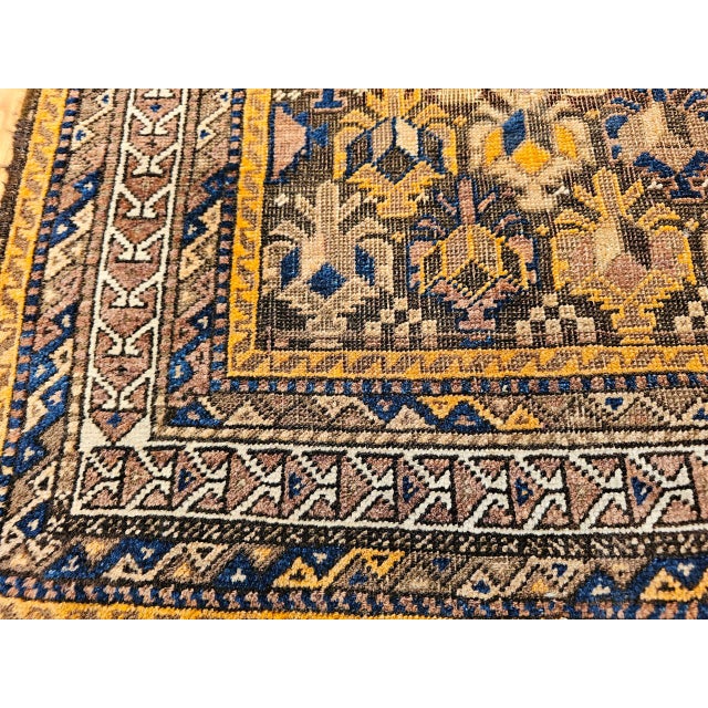 Antique Baluch Tribal Area Rug, Handwoven Wool, Allover Geometric Pattern For Sale In Chicago - Image 6 of 18