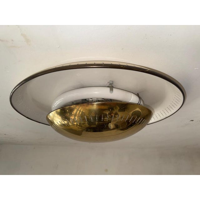 Vintage Brass Flush Mount from Kaiser, 1950s For Sale - Image 6 of 14