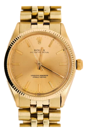 Rolex Oyster 1005 Champagne Dial Gold Vintage Watch