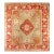 Antique Large Square Green Oushak Rug - 13'8" x 15'3" For Sale