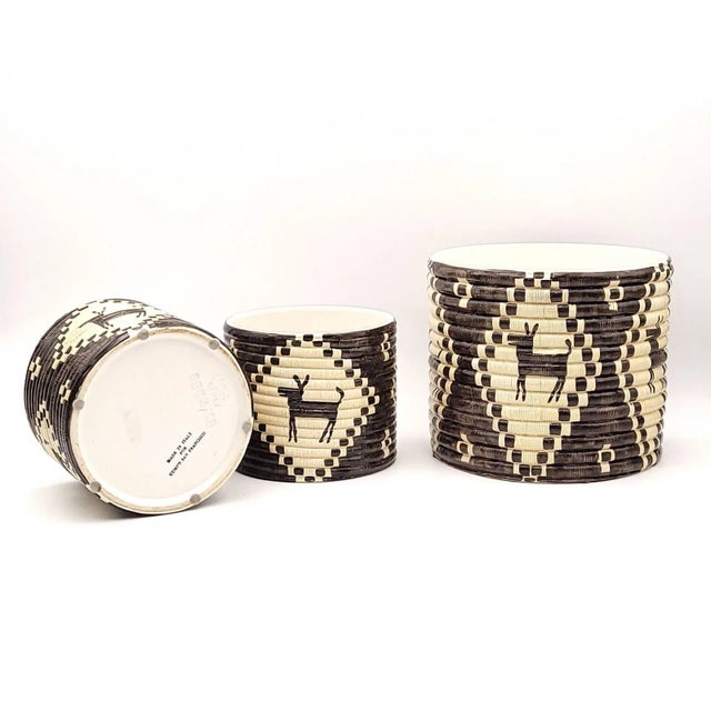 Set of Three Vintage Cachepots Inspired by Indian Design, Circa 1970 For Sale - Image 10 of 12