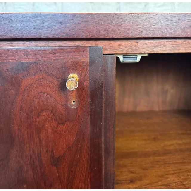 Brown Mid-Century Modern Rosewood Two-Door Cabinet For Sale - Image 8 of 12