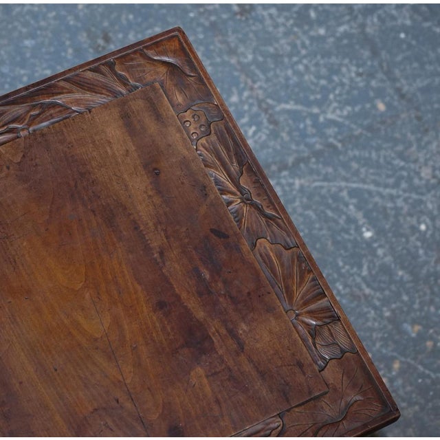 Hand Carved Occasional Side End Lamp Wine Table from Libertys London, 1950s For Sale - Image 13 of 15