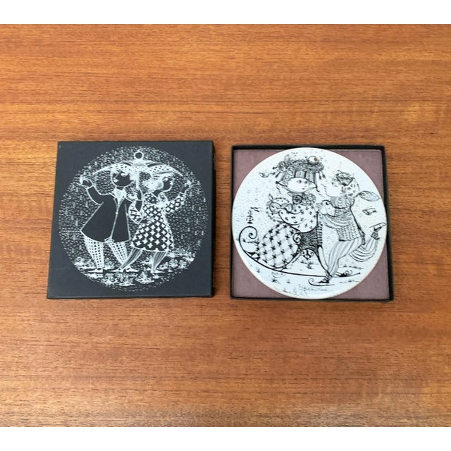 Mid-Century German White January Calendar Wall Plate Plaque by Bjørn Wiinblad for Rosenthal, in Very Good conditions....