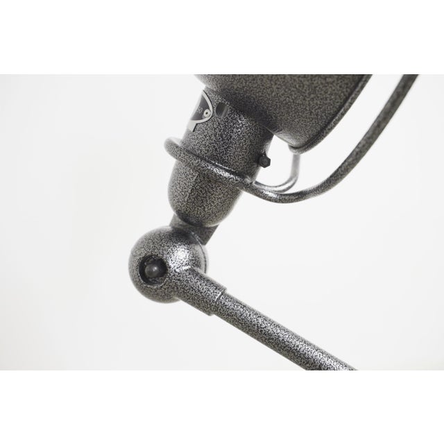 Two Arm Wall Lamp Industrial Adjustable Sconce Hammered Metallic Grey Silver Finish by Jielde, 2010s For Sale - Image 9 of 18