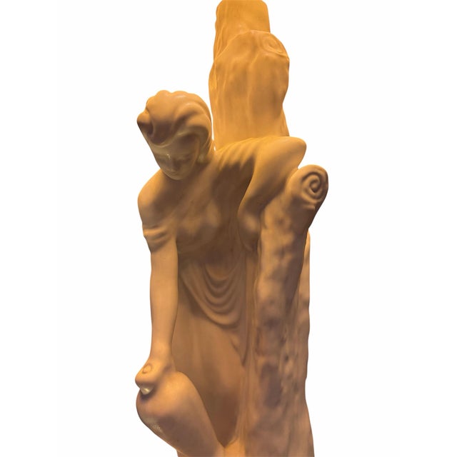Add a stunning piece of mid-century Art Nouveau design to your home with this vintage Van Briggle ceramic table lamp....