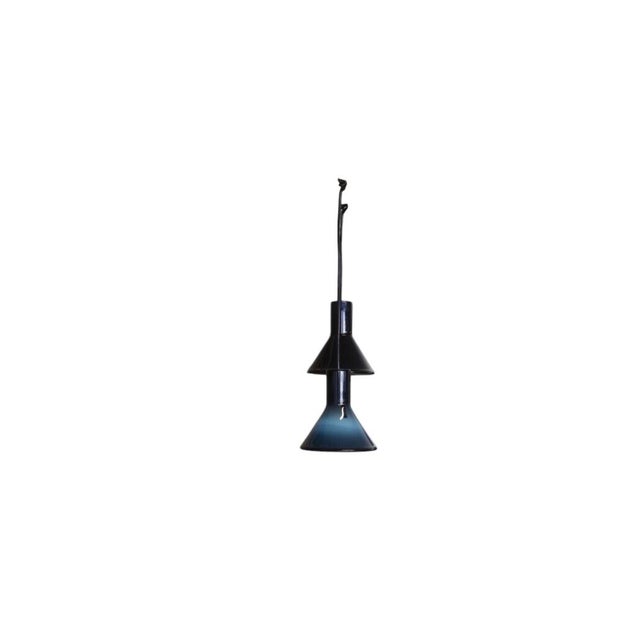 P&T Blue Pendant Light by Michael Bang for Holmegaard, 1960s For Sale - Image 9 of 11