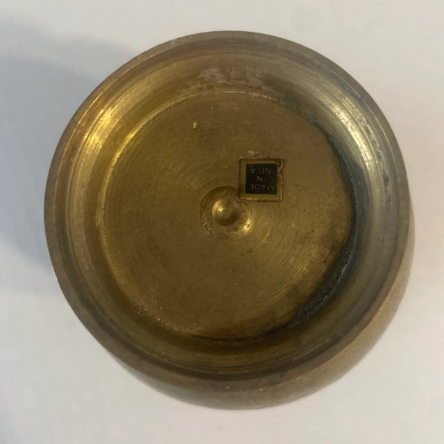 Traditional Small Brass Vase For Sale - Image 3 of 6