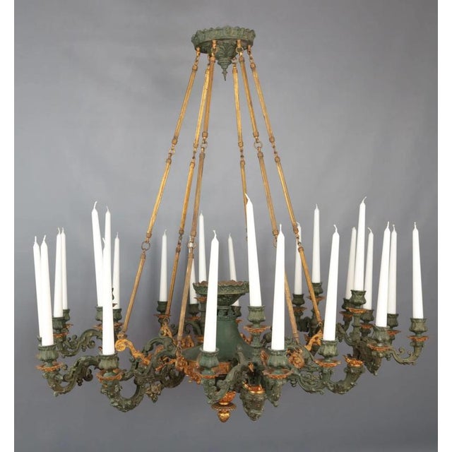 Gold French Empire Palace 24-Candle Chandelier For Sale - Image 8 of 8