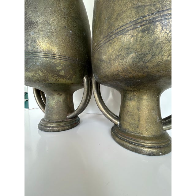Silver Antique Pair of Silver-Plated Amphorae Attributed to WMF For Sale - Image 8 of 12