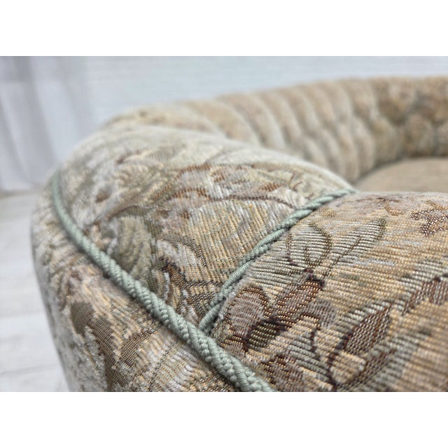 Danish 3 Seater Curved Sofa in Original Multicolor Furniture Fabric and Beech Wood ,1970s For Sale - Image 13 of 18