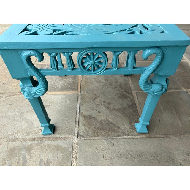 Traditional Vintage-Styled After Kenneth Lynch Star and Dolphin Design Cast Aluminum Side Table -Rust and Salt-Air Resistant For Sale - Image 3 of 7