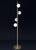 Ofione brushed brass floor lamp by alabastro italiano dimensions: d 50 x w 50 x h 170 cm. Materials: white alabaster and...