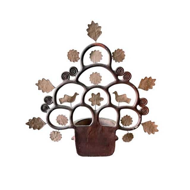 Mexican Tree of Life Large Wall Pocket Sculpture For Sale In San Diego - Image 6 of 7