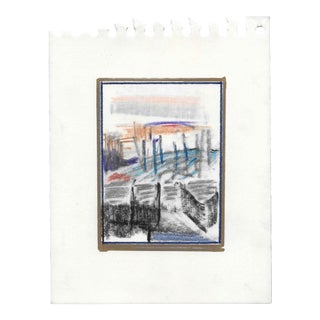 1996 Charles Dudley Industrial Landscape Pastel For Sale