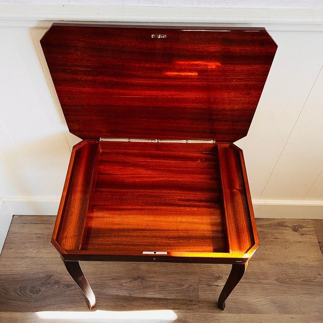 Gold Italian Marquetry Inlaid Musical Table For Sale - Image 8 of 10