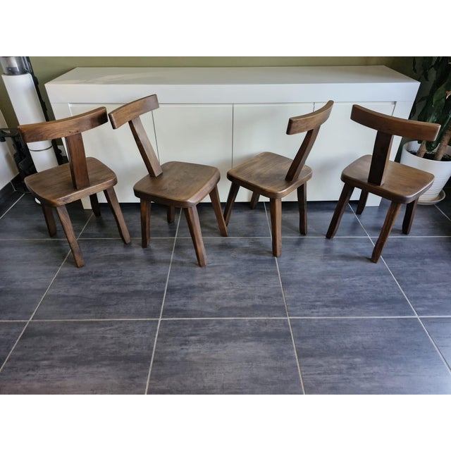 1960s Brutalist Model T Chairs from Olavi Hanninen, Finland, 1960s, Set of 4 For Sale - Image 5 of 11